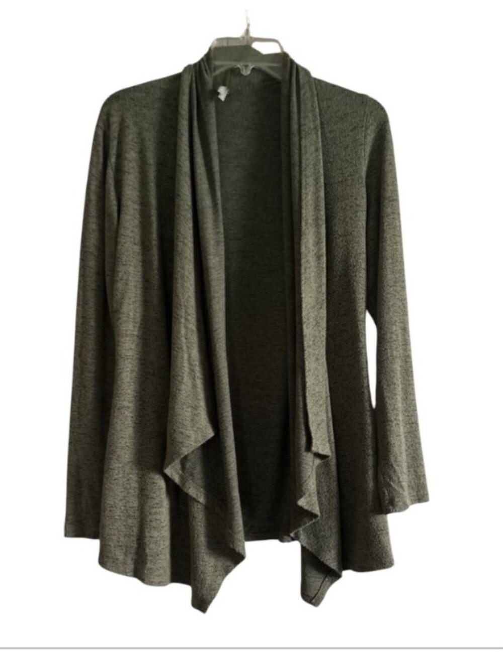Vanity Open Front Green Cardigan Sweater Size Medium